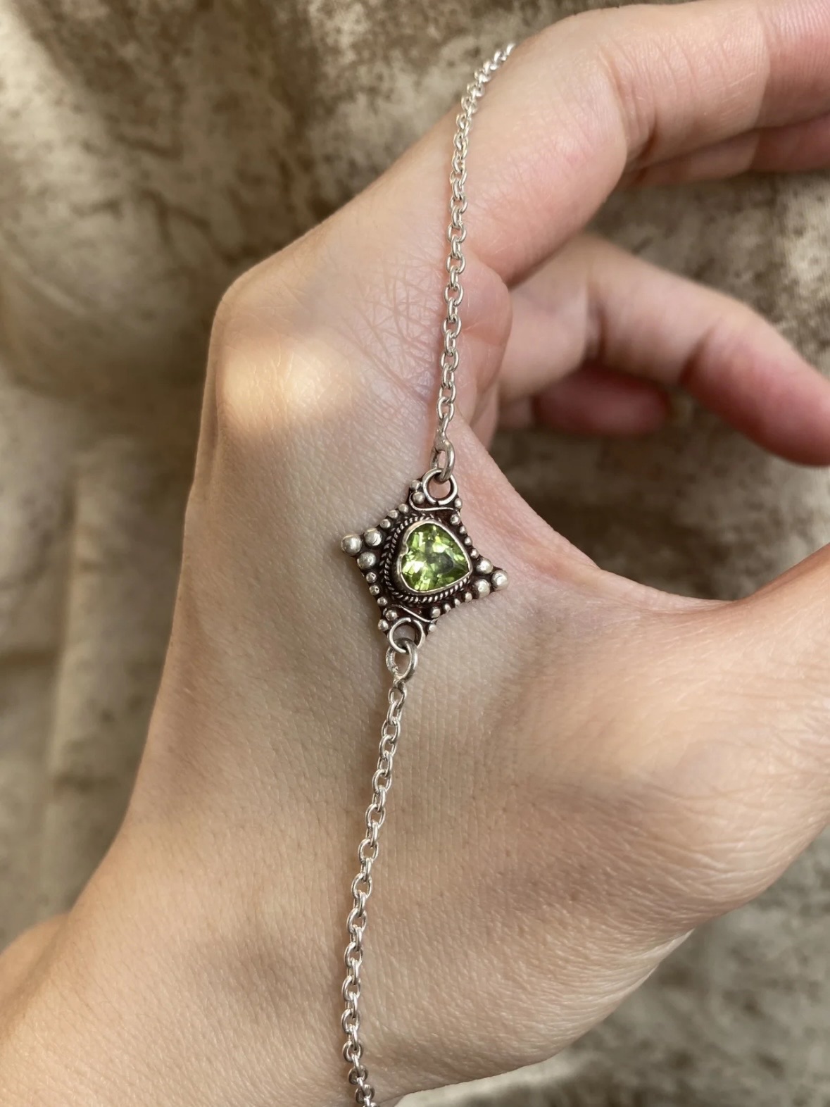 Olive Silver Bracelet