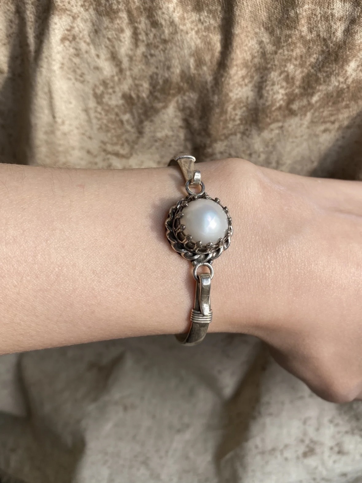 Freshwater Pearl Silver Bracelet (15-16cm wrist circumference)